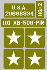 J eep Trailer stencil Set ww2 war army