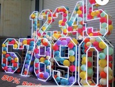 Neon Foldable Marquee Numbers