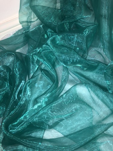 Mtr green organza - mtr,
