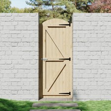 Heavy-Duty Wooden Garden Gate Pedestrian Fence Fir Wood 8" Bolt Lock 3 Hinges