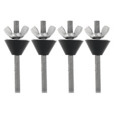 4 Sets Stainless Steel Rubber