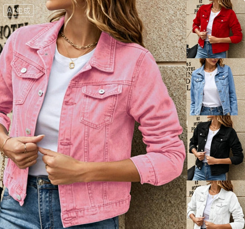 New womens denim jacket jean - denim,