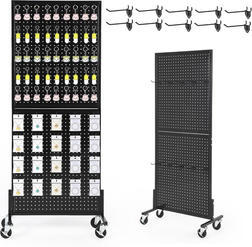 Rolling metal pegboard - rolling,