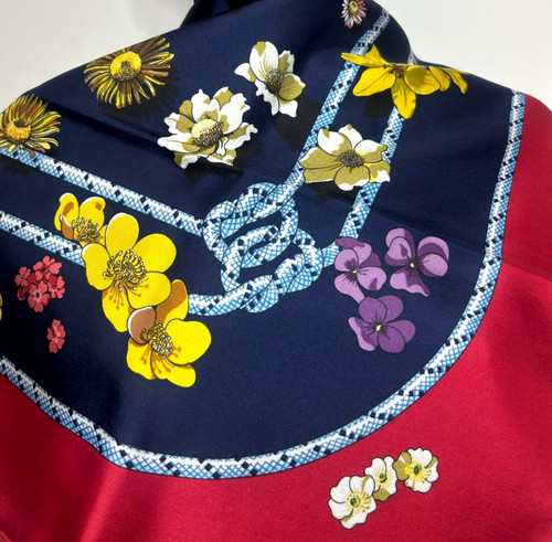 Hermes scarf 90cm - 90cm, 'fleurs