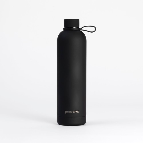 Water bottle black - 1l,