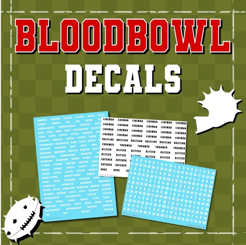 Blood bowl compatible decals - bowl,
