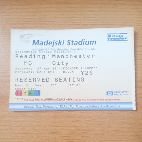 Ticket 1998 1999 - 1998/1999, 27/3/1999