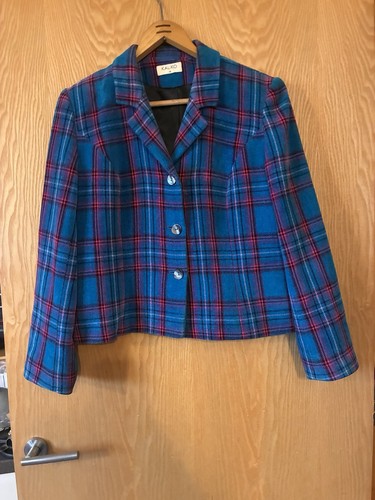 Kaliko plaid blazer blue - plaid,