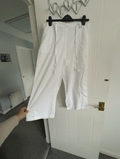 Ethel Austin White Linen Crop Trouser Size 10
