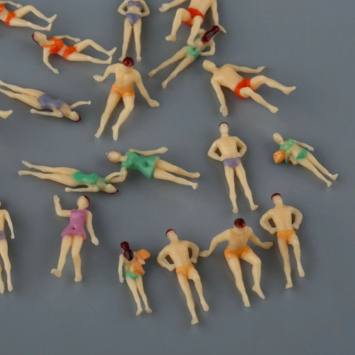 Model railway beach swimming - railway,