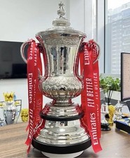 FA cup Full Size Metal Trophy Very Detailed Carving All Winning Team Engraved