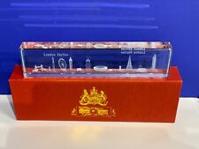 London Skyline 3D Laser Cut Crystal Glass Showpiece Paper Weight Souvenir Gift
