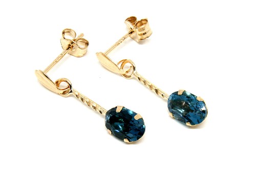 9ct gold london blue topaz - london,