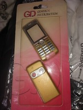 NICE REPLACEMENT RETRO SONYERRICSON PHONE FULL FASCIA HOUSING/COVER,GOLDEN, NEW