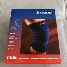 Vulkan  Knee Support Compression Sleeve Gym Running 3mm New 3029 Blue  3mm Small
