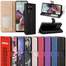 Case For Motorola Moto G06 G56 G86 Power Leather Wallet Flip Stand Phone Cover