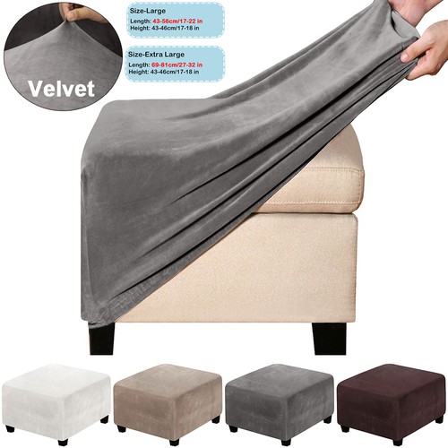 Stretch velvet footstool - stretch,