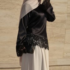 Flare Sleeve Lace-up Top