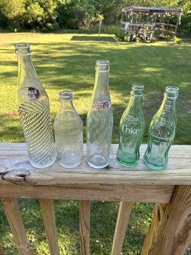 Old pepsi cola bottle - old, lot-hand