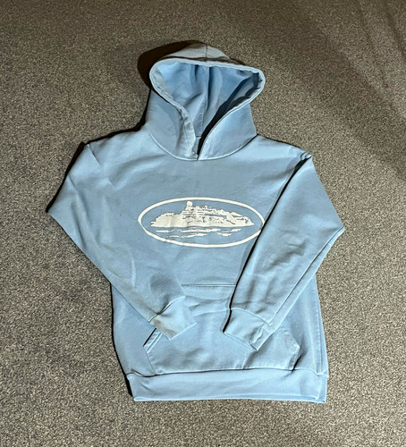 Blue cotton fleece pullover - cotton,