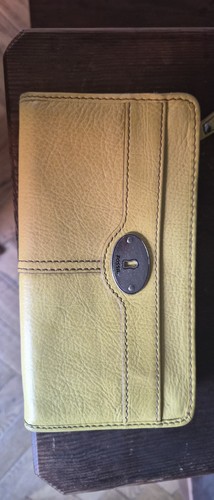 Fossil yellow leather large - yellow,