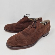 Samuel Windsor Brogue Shoes Brown Suede UK 11
