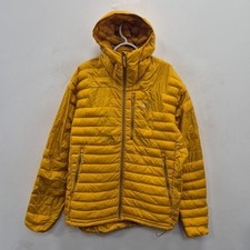 Rab Microlight Alpine Puffer Padded Yellow Hooded Down Coat Jacket Size XXL