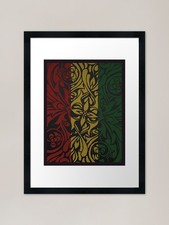 Rasta Batik Framed Art Print