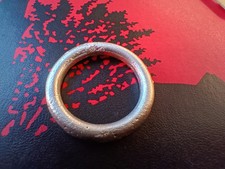 pure silver halo ring, Sand cast, hand made