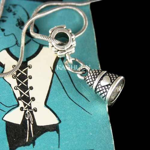 Thimble hand sewing charm - 3d,