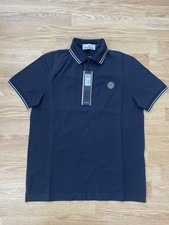 Small Navy Stone Island Polo Shirt