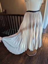 Zara Beige/Gold Pleated Belted Midi Skirt, VGC Medium, 10? Christmas! 🎄