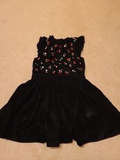 NEXT Girls Black Velvet Dress