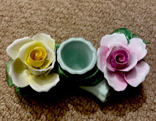 Vintage bone china candle - china,