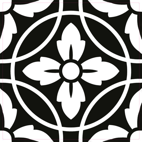 Modern black tile transfers - modern,