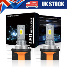 H15 LED Headlight Bulbs Conversion Kit High Low Beam 6500k Super White 10000LM