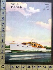 1947 CABIN CRUISER YACHT MARINE SPORT NAUTICAL BOATING COVER ART ILLUS FC2606