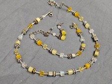 yellow crystal Coeur de Lion jewellery set NEW no box
