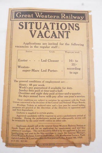 1930 situations vacant - 1930,