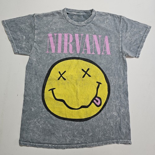 Nirvana yellow smiley - nirvana, grey