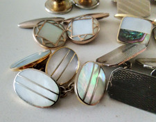 Vintage cufflinks pairs gold - cufflinks,