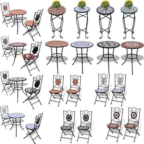 Metal mosaic bistro set - bistro,