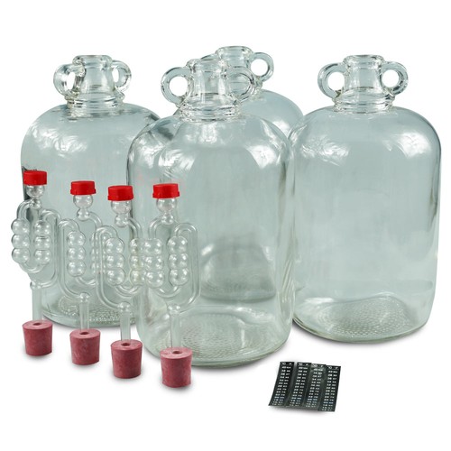 5ltr glass demijohns with - glass,