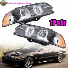 LH&RH Black Headlight For BMW