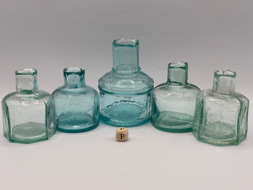 Old aqua glass inks - aqua,