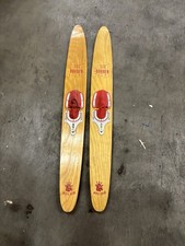 White Bear Lil Bobber #670  Wooden Water Skis 1960s Very Rare. VGC