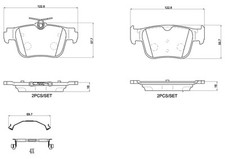 Brembo Rear Brake Pad Set for