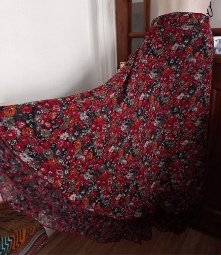 Vtg look layered chiffon maxi - vtg,