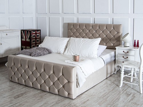 Ella gas lift ottoman - lift, fabric
