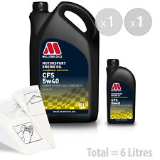 Car Engine Oil Service Kit / Pack 6 LITRES Millers CFS 5W-40 5W40 Fully Synth 6L